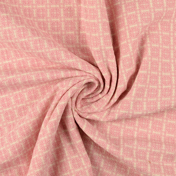 Seersucker fabric Light Pink 