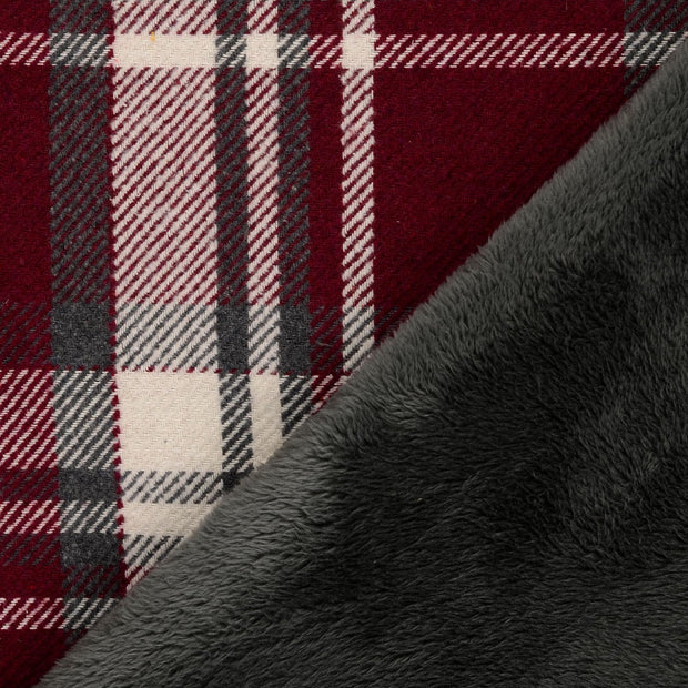 Tweed tela Burdeos forrado 