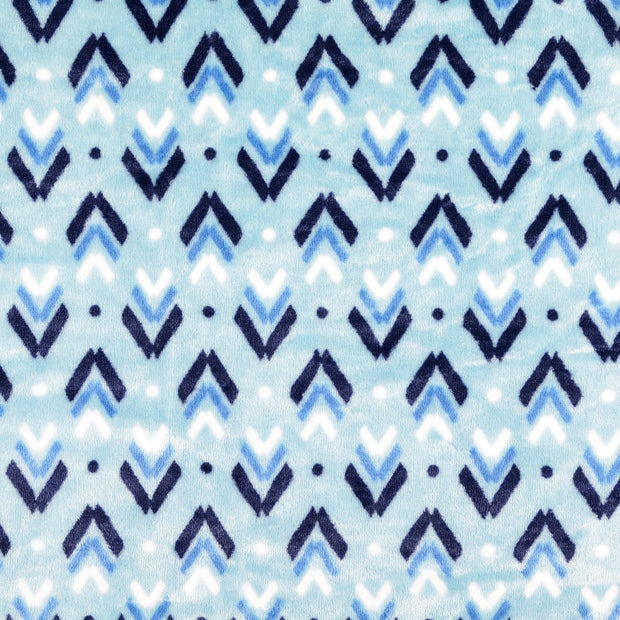 Fleece fabrik Geometrisch Mint