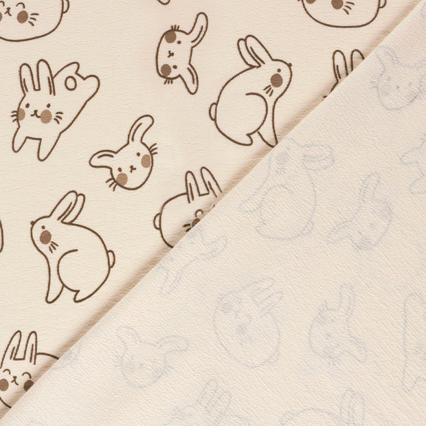 Terry Crepe fabric Rabbits 