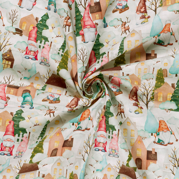 Panama fabric Optical White digital printed 
