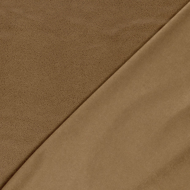 Suede leather fabric Unicolour foiled 