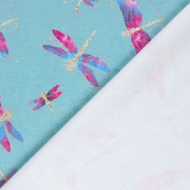 Jogging fabric Dragonflies digital printed 