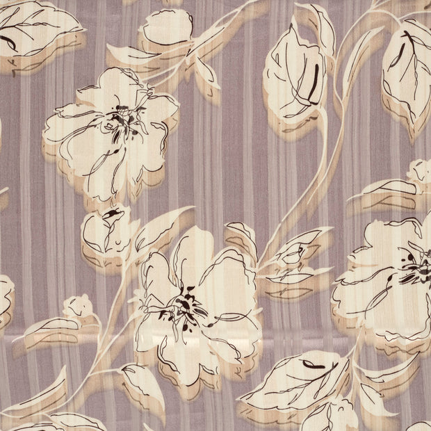 Chiffon fabric Light Grey semi-transparent 