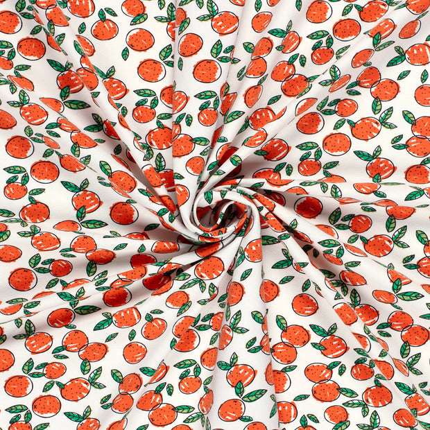 Jersey fabric Optical White printed 