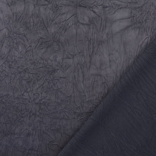 Satin fabric Navy crushed 