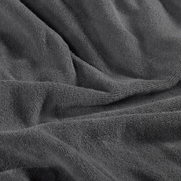 Stretch terry fabric Unicolour Grey