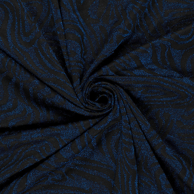 Jacquard fabric Cobalt Lurex 