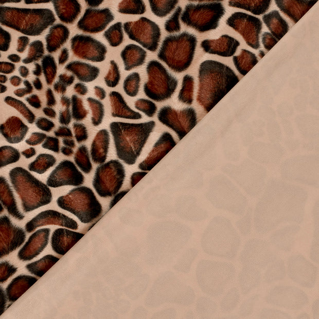 Velours fabric Giraffes printed 