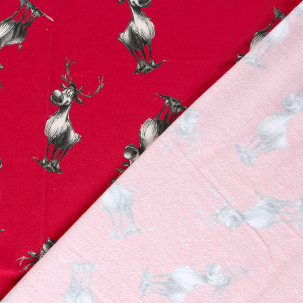 French Terry fabric Deer printed 