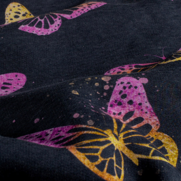 Jogging fabric Butterflies Navy