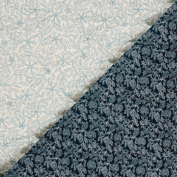 Muslin bounded fabric Flowers printed 