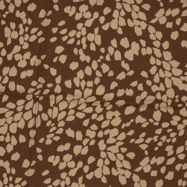 Viscose Nylon Crepe fabric Brown 