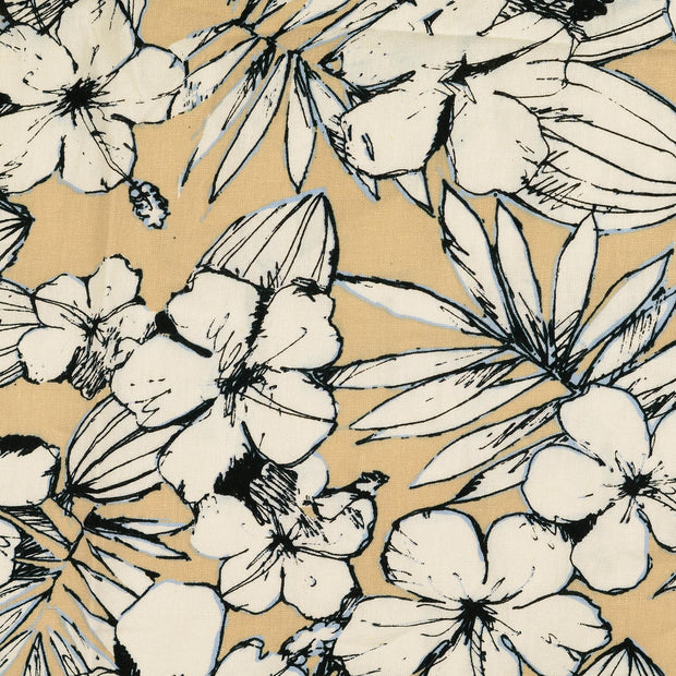  fabric Flowers Beige