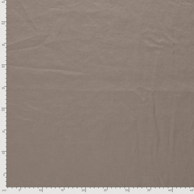Linen fabric Unicolour Taupe Grey