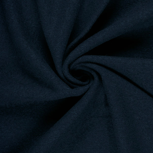 Wool Boucle fabric Navy 