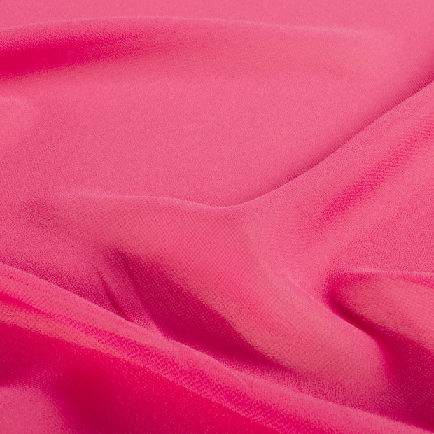 Chiffon fabric Unicolour Fuchsia