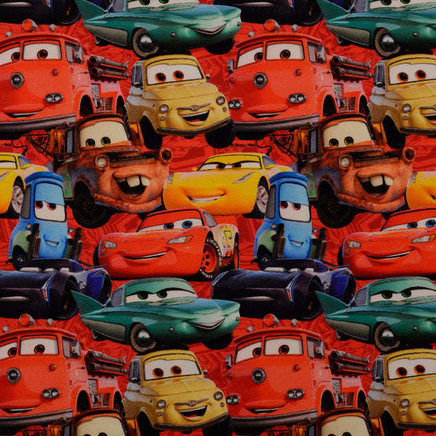 Cotton Jersey fabric Cars 
