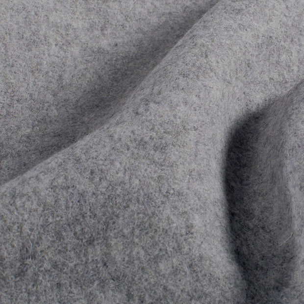 Wool Boucle fabric Unicolour Light Grey