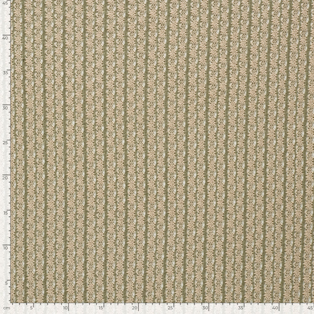 Lace fabric Stripes Green