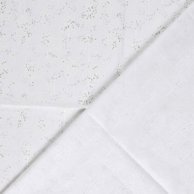 Cotton Poplin fabric Christmas glitter print 