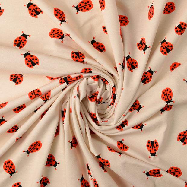 Jersey fabric Off White digital printed 