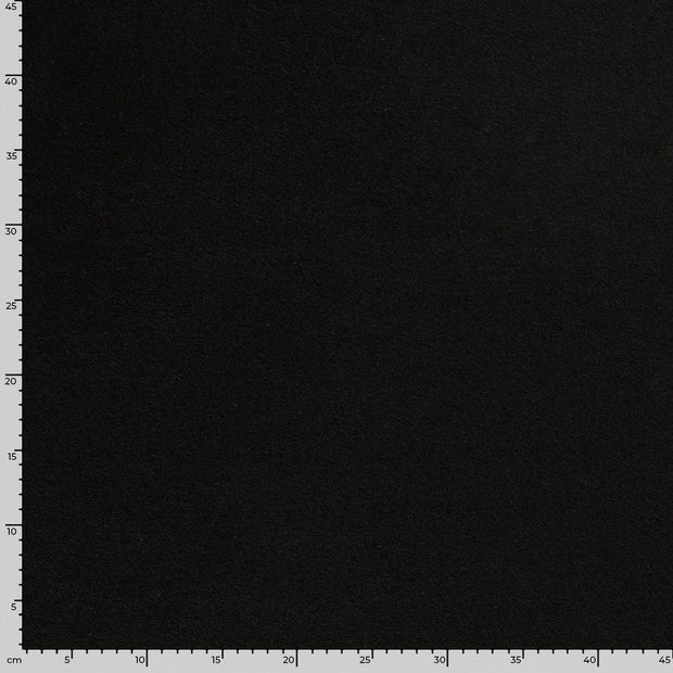 Wool Boucle fabric Unicolour Black