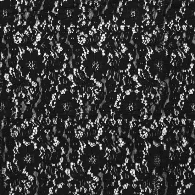 Lace fabric Black matte 
