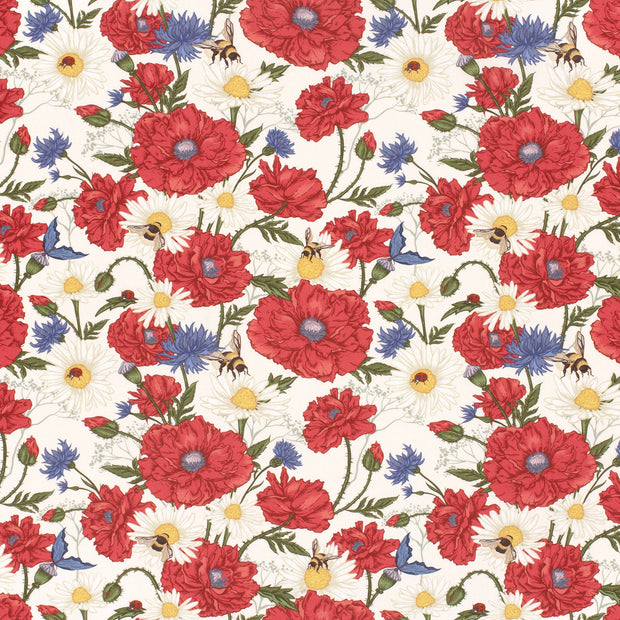 Cotton Poplin fabric Off White matte 