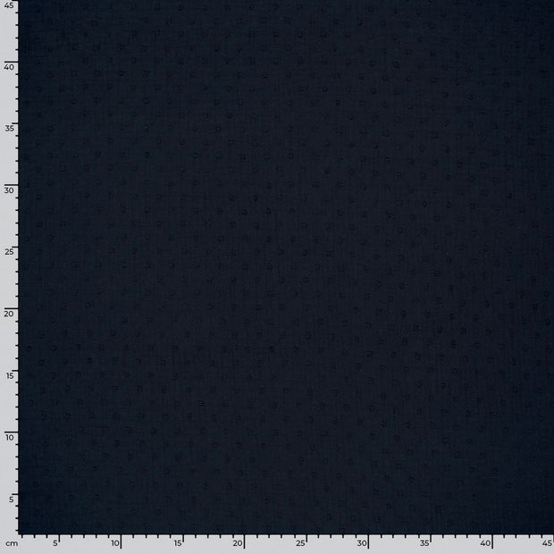 Muslin fabric Dots Navy