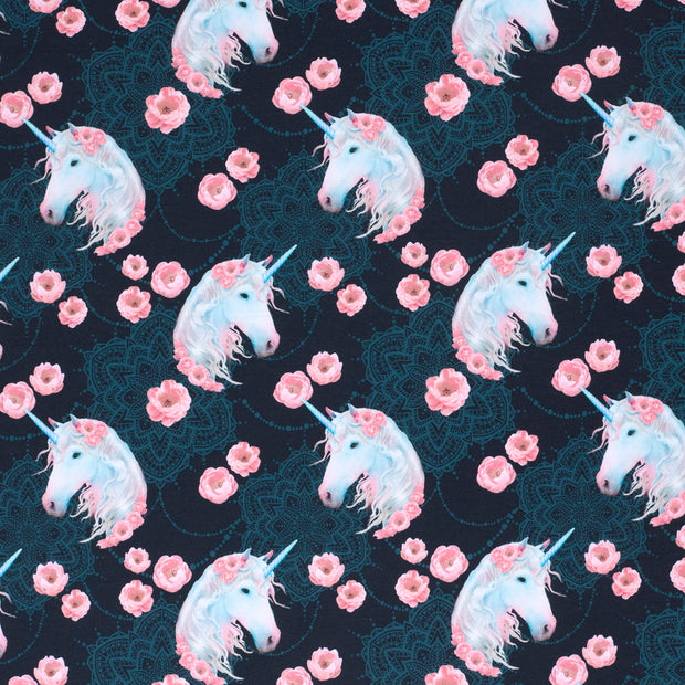 French Terry fabric Navy matte 