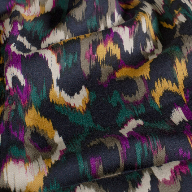 Viscose Satin fabrik Abstrakt Violett