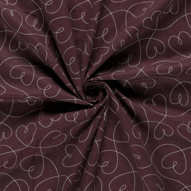 Flannel fabric Mauve printed 
