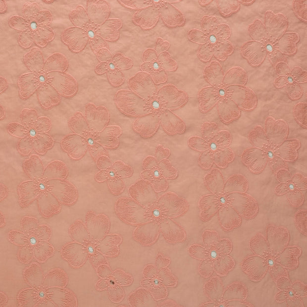 Cotton Poplin fabric Salmon matte 