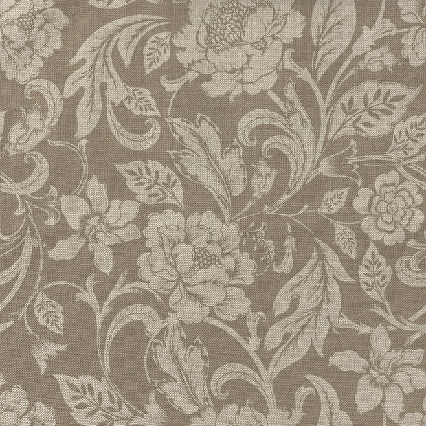Linen Look fabric Flowers Beige