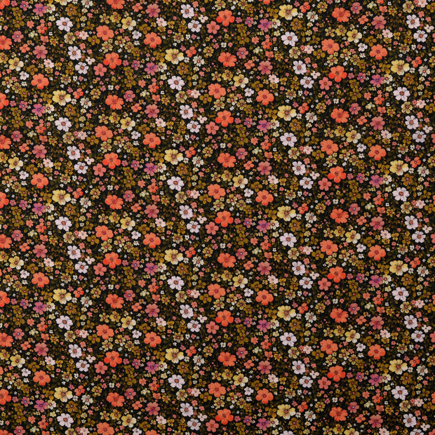Voile fabric Flowers Multicolor