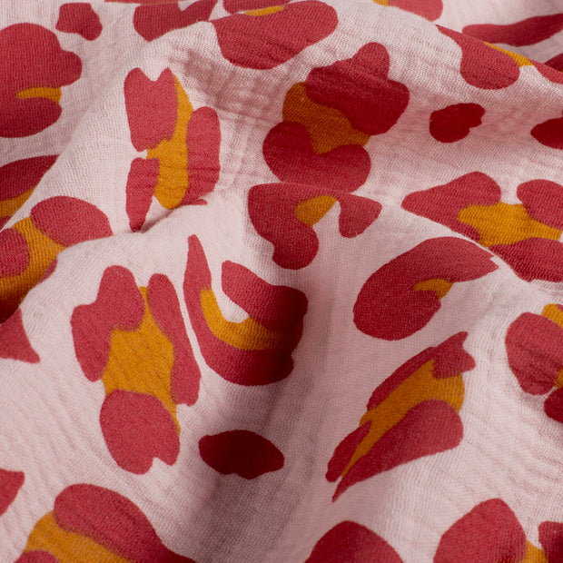 Muslin fabric Panther Old Pink