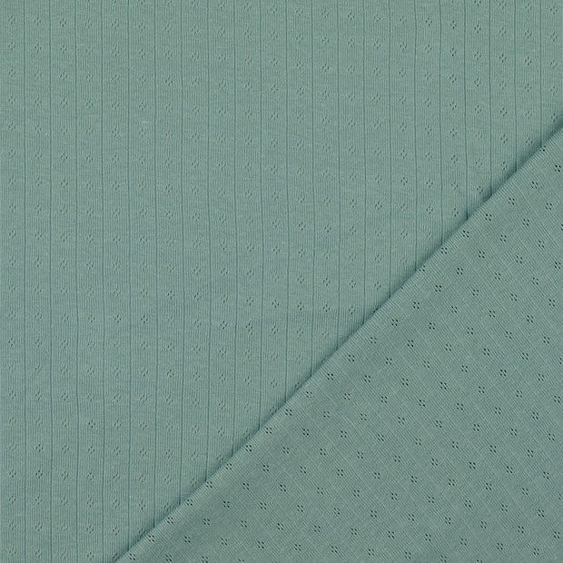 Knitted fabric Petrol yarn dyed 