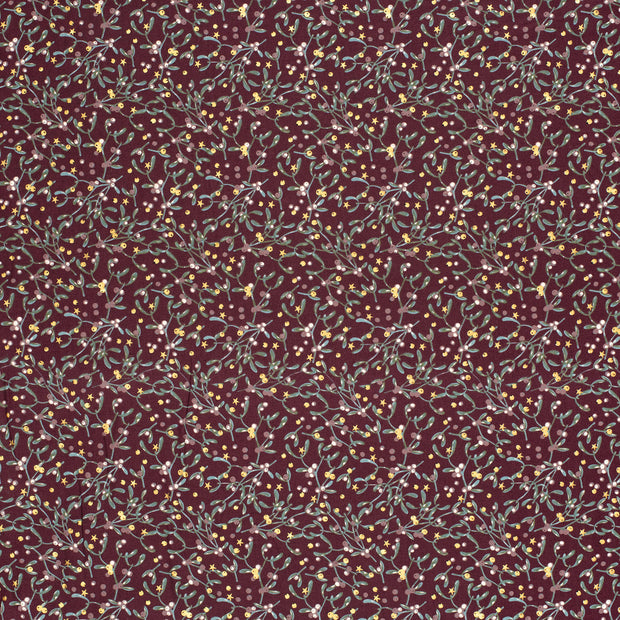 Cotton Poplin fabric Wine red 