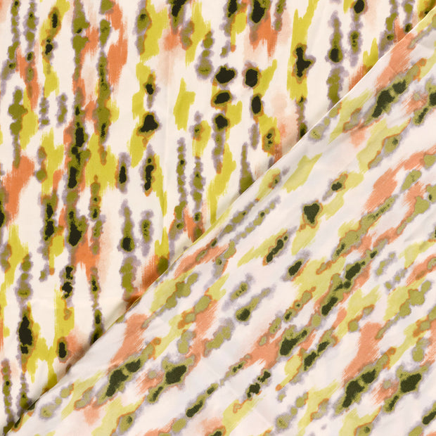 Satin Duchesse fabric Abstract printed 