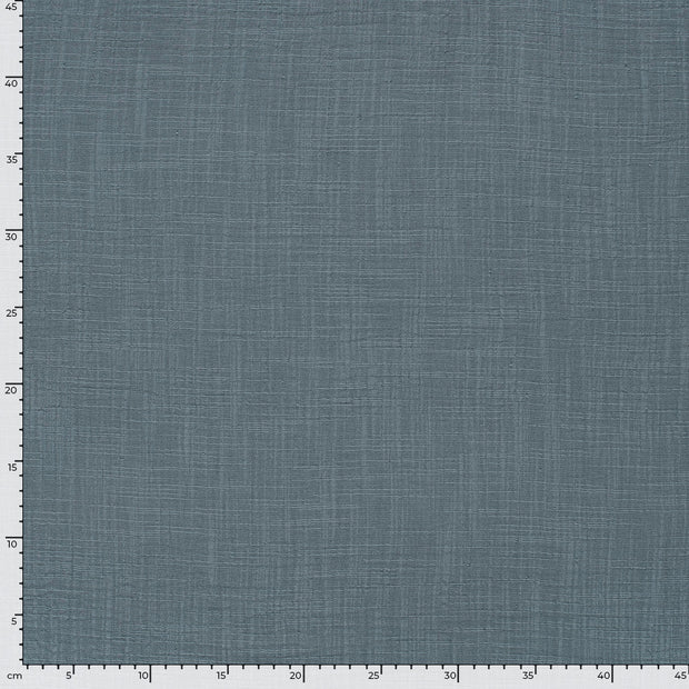Muslin fabric Unicolour Steel Blue