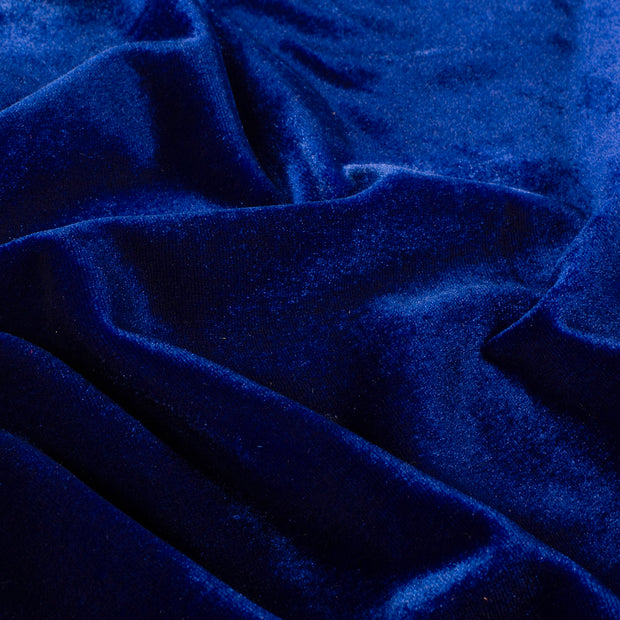 Velvet fabric Unicolour Cobalt