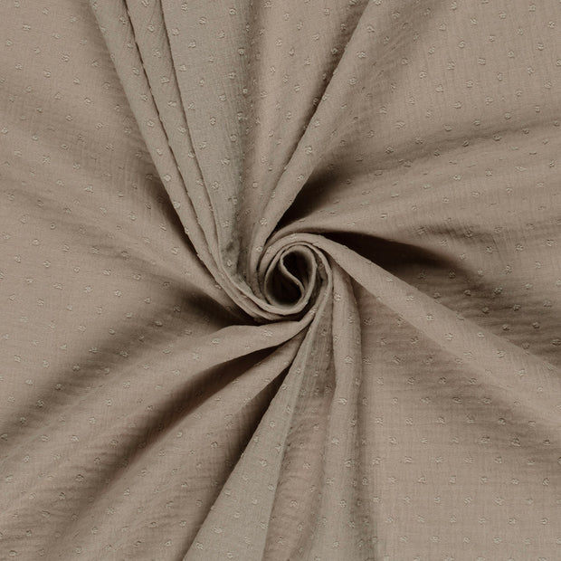 Musselin fabrik Beige dobby 