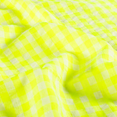 Cotton Poplin Seersucker Unicolour Neon Yellow