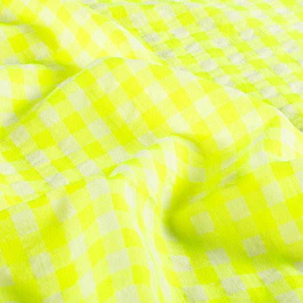 Cotton Poplin fabric Unicolour Neon Yellow
