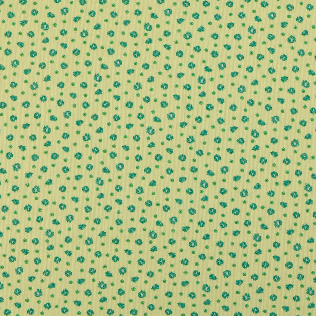Corduroy 4.5w fabric Flowers Dark Mint