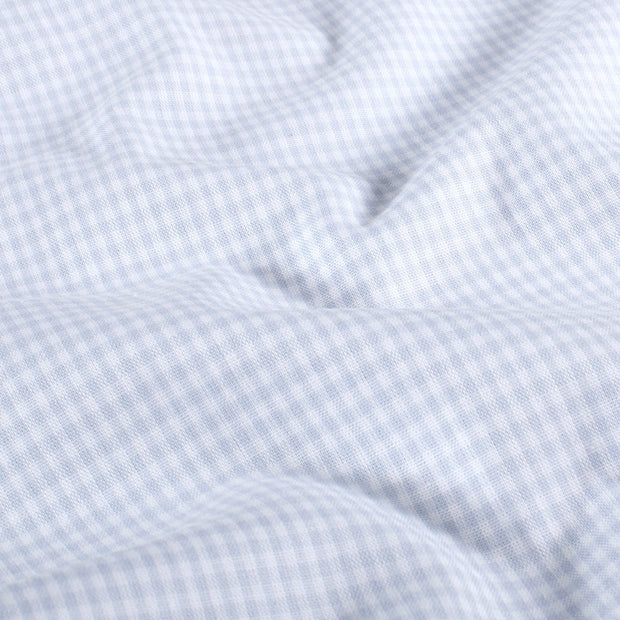 Cotton Poplin fabric Checks Baby Blue