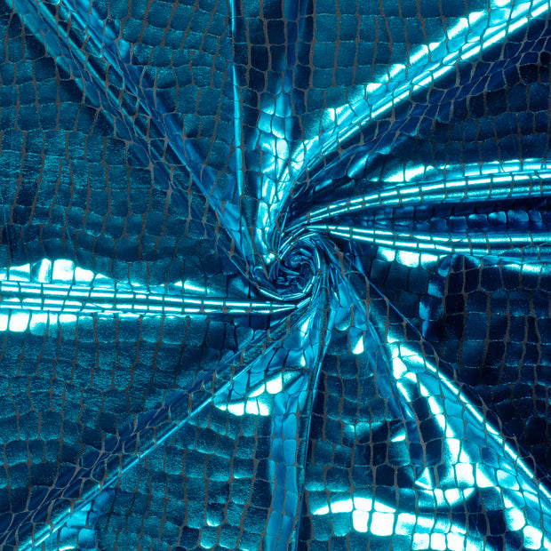 Lamé fabric Crocodiles foiled 