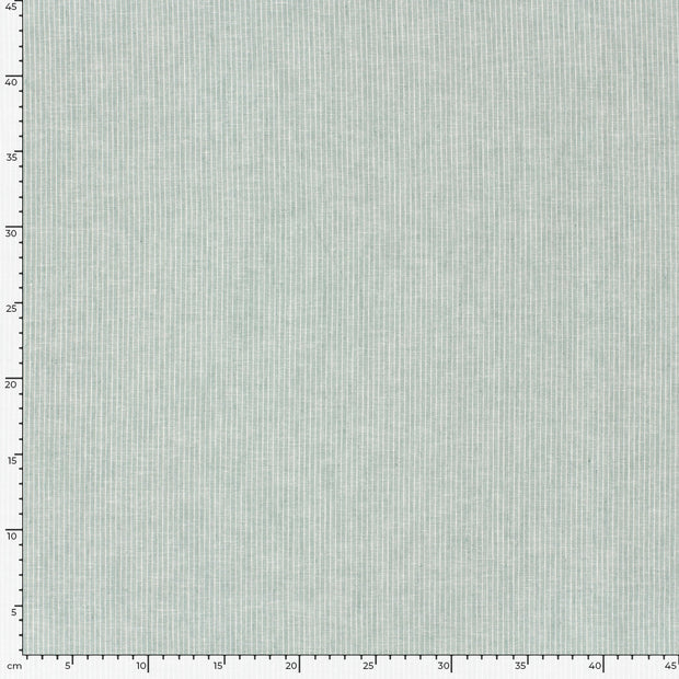 Chambré fabric Stripes Dark Mint