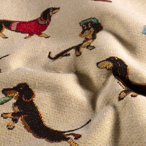 Gobelin fabric Dogs Beige